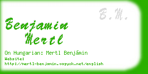 benjamin mertl business card
